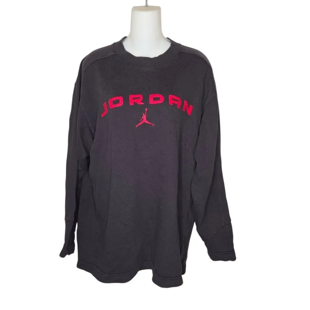 Jordan Vintage Men's crewneck Sweatshirt with Red Logo Size Medium